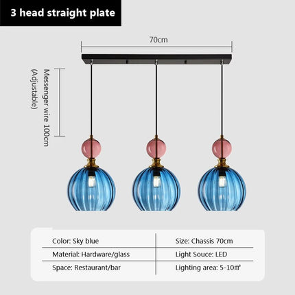 Suspension luminaire en verre forme bonbon pour décoration maison — LZ4X9T2