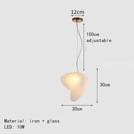 Lustre suspension LED en verre style nordique pour hôtel — LZ4V9QJ