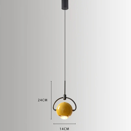 Suspension design boule accrochée LED