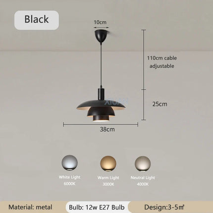 suspension led créative en métal pour éclairage de table