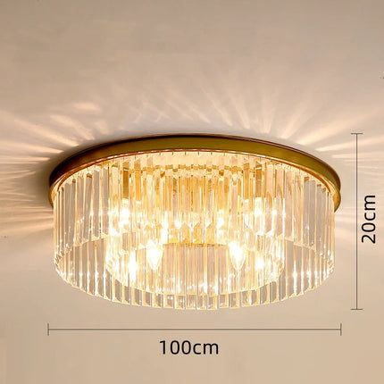 Plafonnier minimaliste en métal avec cristaux pour intérieur — LZ4X9T
