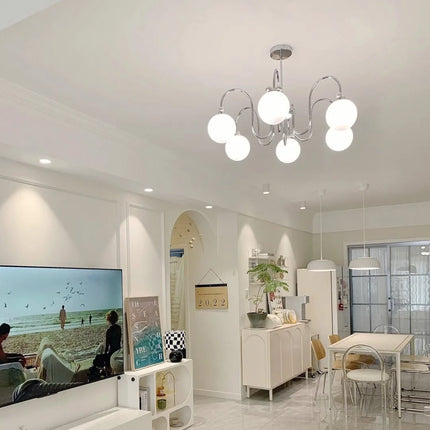Lustre suspension LED en arc pour décoration intérieure élégante — LZ4X9P2