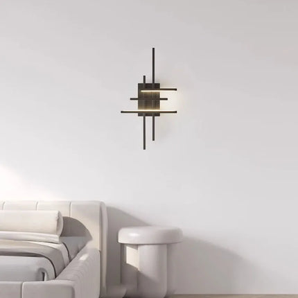 applique murale led minimaliste en laiton