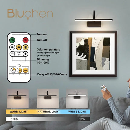 Applique murale rechargeable avec bras flexible pour éclairage d’œuvre — LZ4X9P