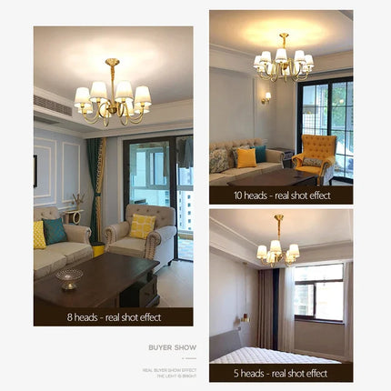 Plafonnier LED en cuivre au design nordique moderne et luxueux — LZ4X9T2