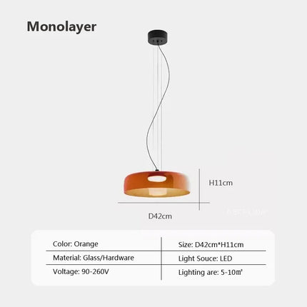 Lustre suspension nordique en fil de verre pour décoration intérieure — LZ4X9B