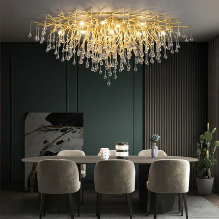 Lustre suspension LED en cristal style nordique élégant — LZ4X9T