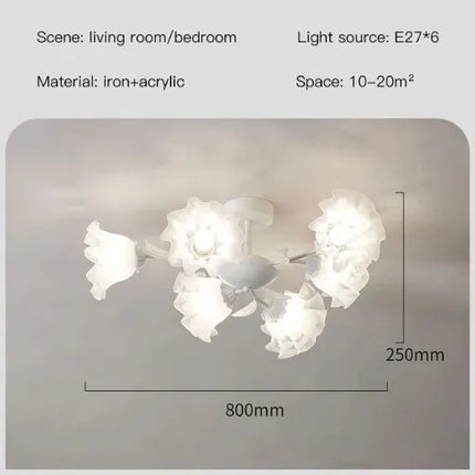 Lustre suspension en forme de fleur pour décoration intérieure élégante — LZ4X9T