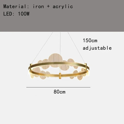 Lustre acrylique avec télécommande et intensité réglable pour intérieur — LZ4P9XQ