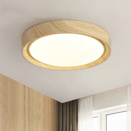Plafonnier LED minimaliste imitation bois au design moderne — LZ4X9P