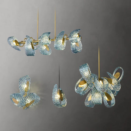 Lustre suspension LED en verre cristal pour éclairage — LZ4X9T1