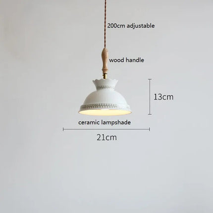 Suspension design papillon en céramique et bois — LZ4X9B