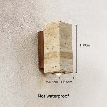 Applique murale LED en marbre style wabi sabi pour intérieur — LZ4X9Q2