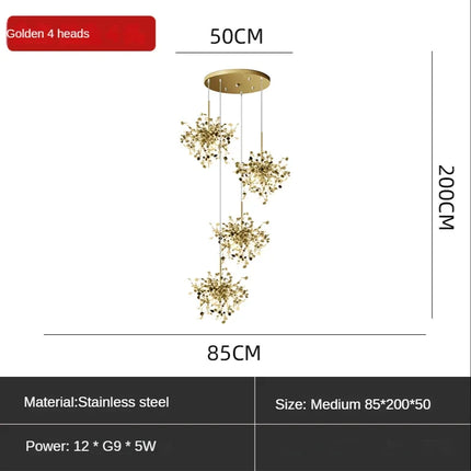 Lustre suspension en acier inoxydable pour restaurant et boutique — LZ4X9P