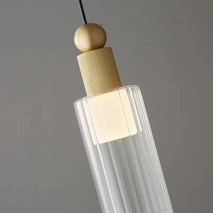 Suspension moderne en verre et cuivre avec cordons interchangeables — LZ4N7Q2F