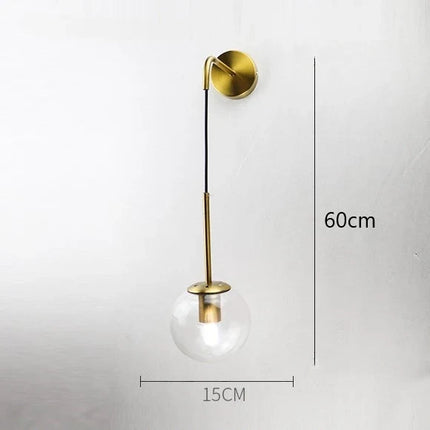 Applique murale rétro en verre au design nordique lumineux — LZ4X9T2