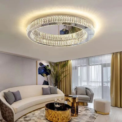 Plafonnier circulaire en cristal pour décoration intérieure moderne — LZ4X9P2Q