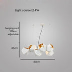Blanc 6 lumières / Lumière chaude