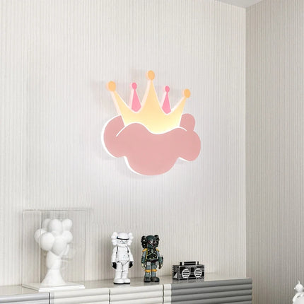 Applique murale en forme de couronne avec télécommande pour chambre enfant — LZ4X9T