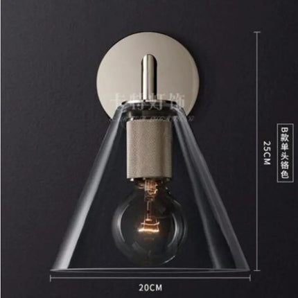 Applique murale LED avec abat-jour en verre et métal — LZ4X9P