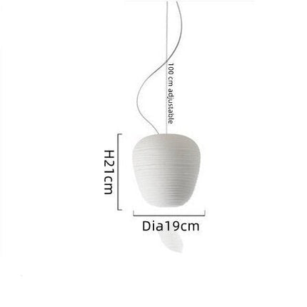 Suspension LED en verre blanc laiteux Caligari design — LZ4X9M