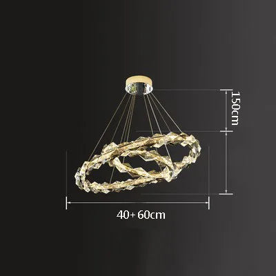 Lustre suspension en cristal pour ambiance élégante et minimaliste — LZ4Q7M2
