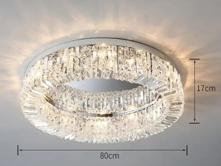 Lustre LED moderne en cristal doré et argenté pour intérieur — LZ4X9M
