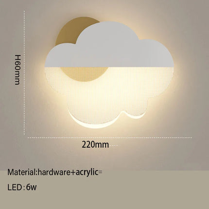 Applique murale LED en acrylique forme nuage pour ambiance lumineuse — LZ4P9XQ