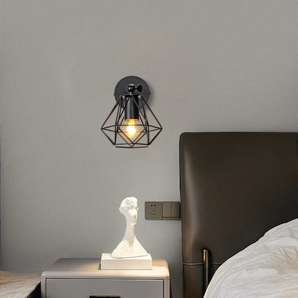 Applique murale LED style industriel vintage avec cage décorative — LZ4X9P2
