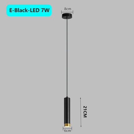 Suspension LED tube long design moderne pour intérieur luxe — LZ4X7Q9