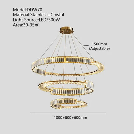 Lustre en cristal K9 pour décoration intérieure élégante — LZ3F7X
