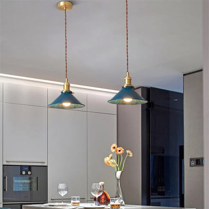 Suspension industrielle vintage avec abat-jour en métal — LZ4X9B