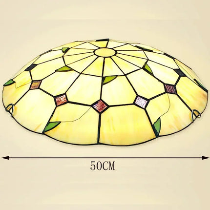 Lustre suspension bohème méditerranéen en vitrail pour intérieur — LZ4X9P2