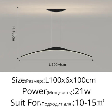 Lustre suspension LED minimaliste à hauteur réglable — LZ4X9P2
