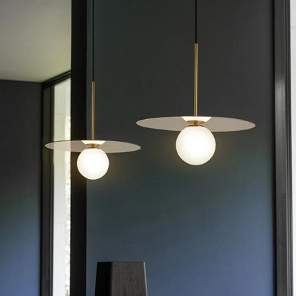 Suspension LED en verre au design nordique pour bar et restaurant — LZ4X9M