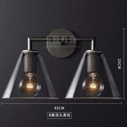 Applique murale LED avec abat-jour en verre et métal — LZ4X9P