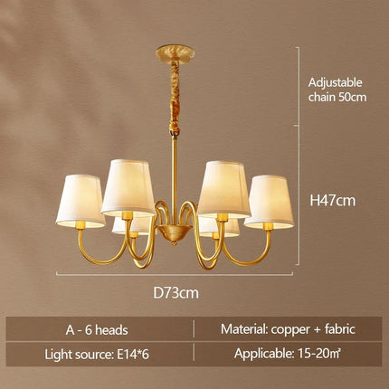 Plafonnier LED en cuivre au design nordique moderne et luxueux — LZ4X9T2