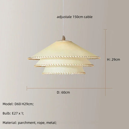 Suspension Wabi Sabi en parchemin pour décoration intérieure — LZ4X9M