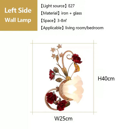 Lustre LED rétro romantique à fleurs pour éclairage chaud — LZ4X9M