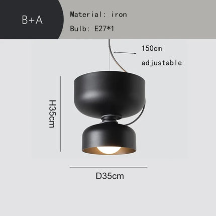 Lustre moderne en métal avec fil réglable — LZ4P9XQ
