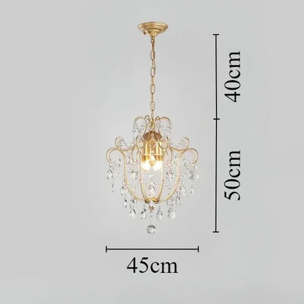 Lustre LED rétro en cristal pour décoration intérieure élégante — LZ4X9P2