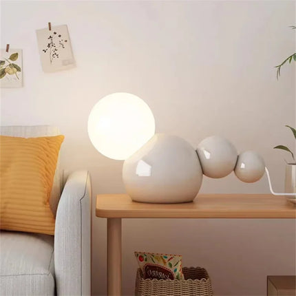 Lampe de chevet ronde en verre pour intérieur décoratif — LZ4X9T