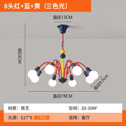 Suspension lustre vintage Memphis style médiéval fruits — LZ4X9T