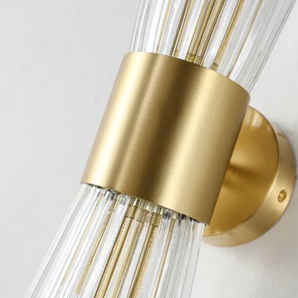 Applique murale en acier inoxydable avec verre transparent moderne — LZ4X9J