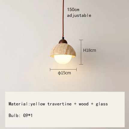 Suspension LED en pierre naturelle à cordon réglable — LZ4X9P