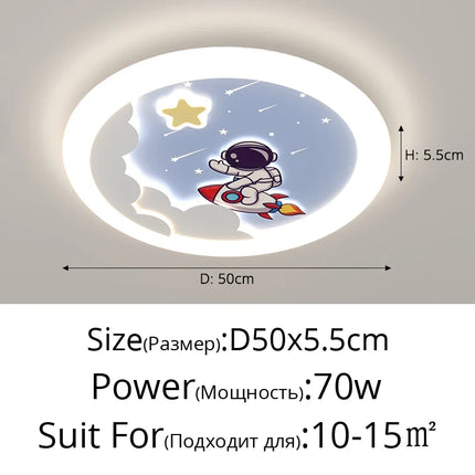 Plafonnier enfant design astronaute ludique et protecteur — LZ4X9VQ