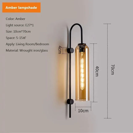 Applique murale LED en verre pour intérieur chambre et salon — LZ4X7QJ