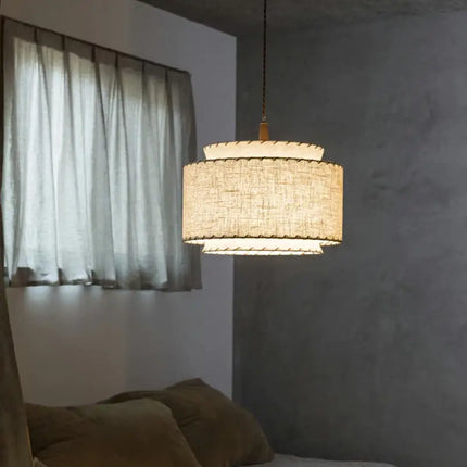 Lustre LED en tissu japonais pour décoration intérieure moderne — LZ4X9T