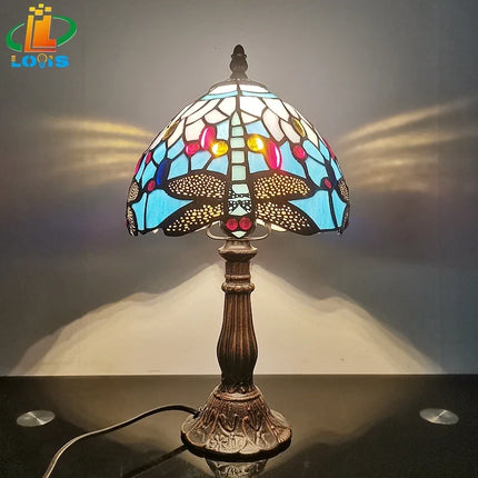 Lampe de chevet libellule en alliage émaillé style méditerranéen — LZ4X9T1