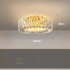 Neutral light / 100cm ceiling lamp / Gold frame